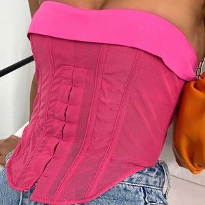 PINK MESHKI CORSET